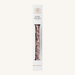 Casa Riera Ordeix Fuet extra bastonet de Vic in a cardboard box, piece 180 gr