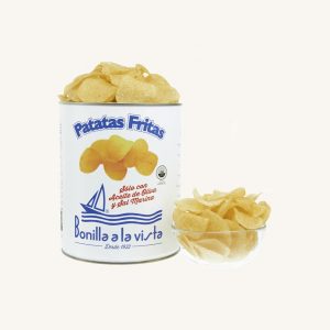 Gourmet potato crisps, made with 100% olive oil, medium tin