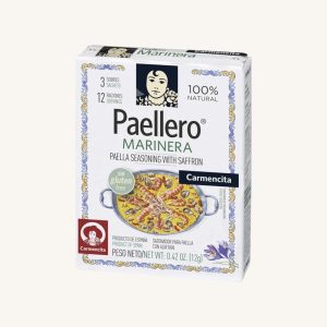 Paellero Marinera seafood paella seasoning with saffron (sazonador paella marinera), 12 servings in 3 bags