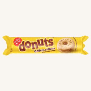 Biscuits filled with Donuts cream, tray with 12 units