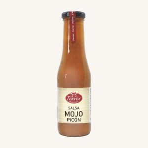 Mojo Picón sauce (salsa), traditional of Canary Islands, bottle