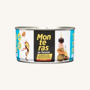 Toreras Kimbo Monteras de Toreras Spicy Banderillas (pickle skewers) in olive oil, with natural anchovy, can 120g