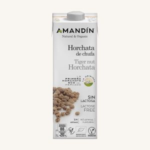 Amandín Artisan natural & organic Horchata de Chufa (tiger nut milk) UHT, traditional, bottle