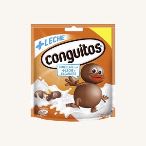 Conguitos Leche, milk chocolate-covered peanuts (cacahuetes recubiertos de chocolate con leche), medium bag
