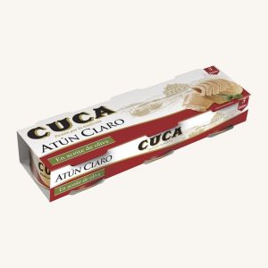 Cuca light tuna in olive oil (atún claro en aceite de oliva), from Galicia, pack of 3