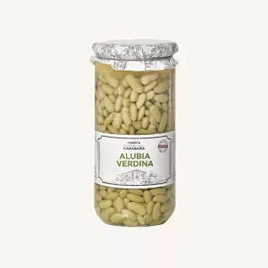 Alubias verdina (beans), cooked (cocida), from Madrid, jar