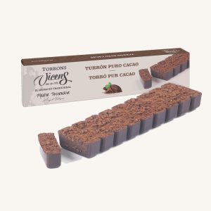 Vicens Torrons Pure Cocoa nougat (turrón / torró de puro cacao), case