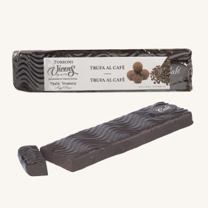 Vicens Torrons Truffle with coffee nougat (turrón / torró de Trufa al café), case