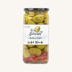 La Sabrosita Gordal Aliñada (seasoned) pitted olives, from Seville, jar